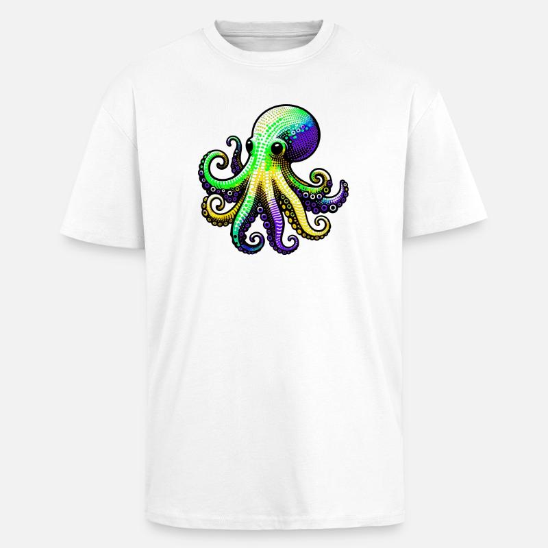 Krake - Oversized Heavyweight Unisex T-Shirt - Weiß