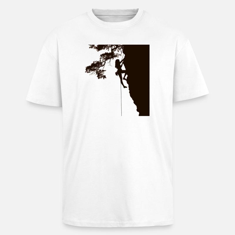 EXTREMSPORT KLETTERN MOUNTAIN CLIMBER 44 - Oversized Heavyweight Unisex T-Shirt - Weiß