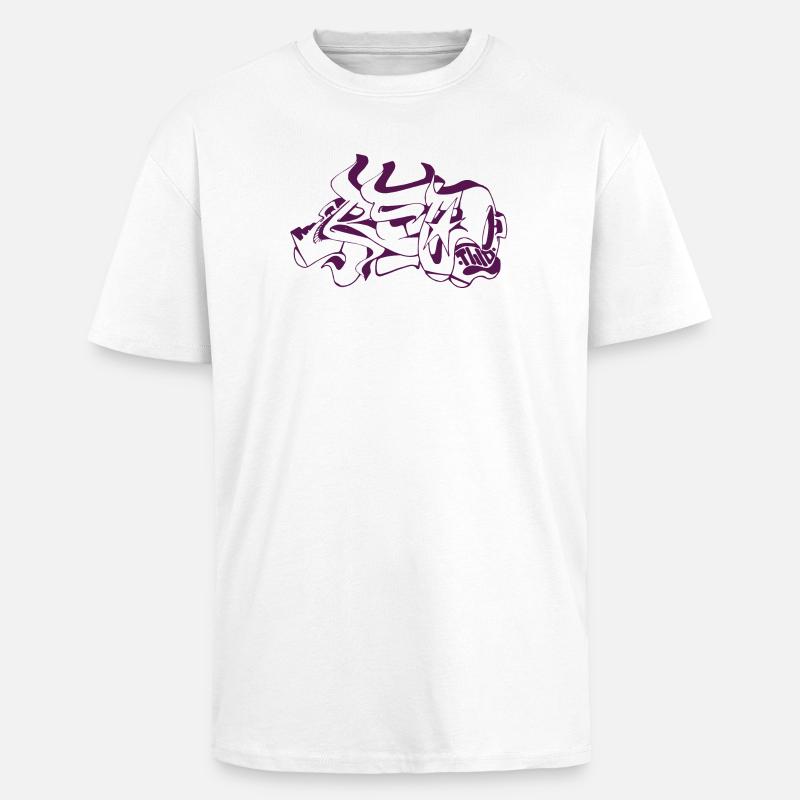 Conception de graffiti abstrait - T-shirt unisexe oversize épais - blanc