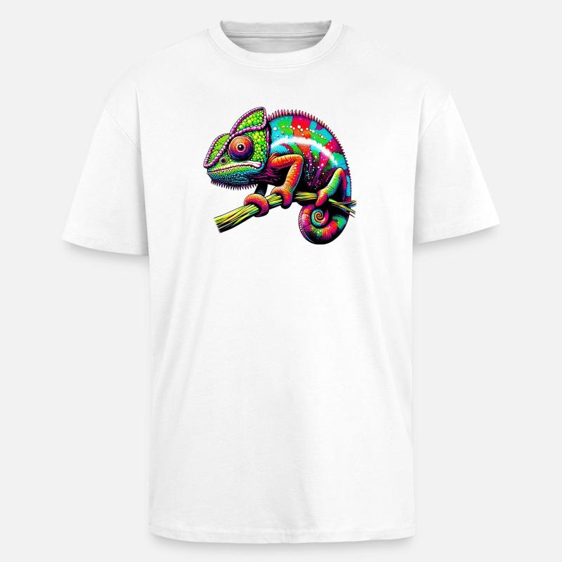 Chamäleon - Oversized Heavyweight Unisex T-Shirt - Weiß