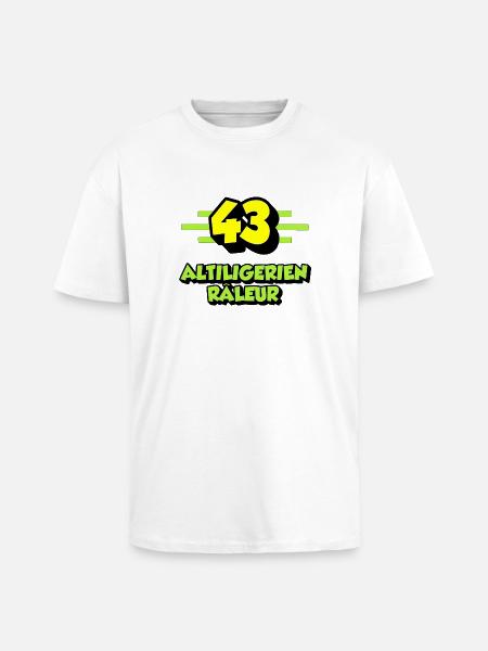 Altiligérien râleur - T-shirt unisexe oversize épais - blanc