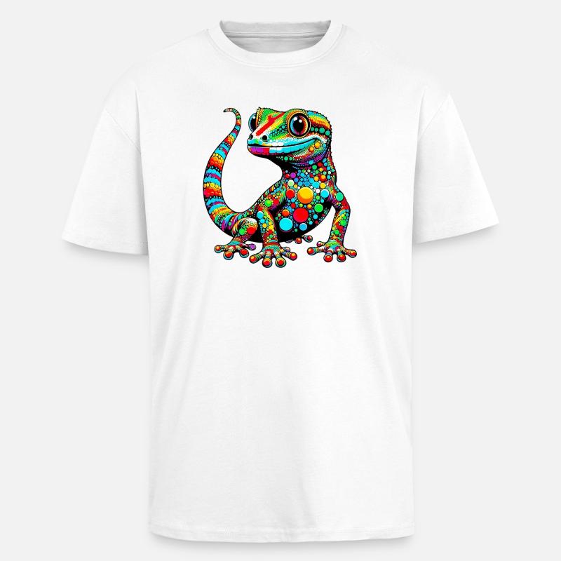 Gecko - T-shirt unisexe oversize épais - blanc