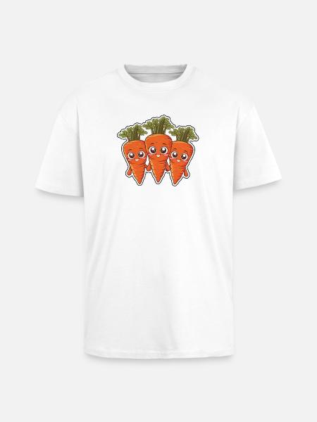 Karla, Kalle and Kim – The Carrot Friends - Unisex Oversized Heavyweight T-shirt - white