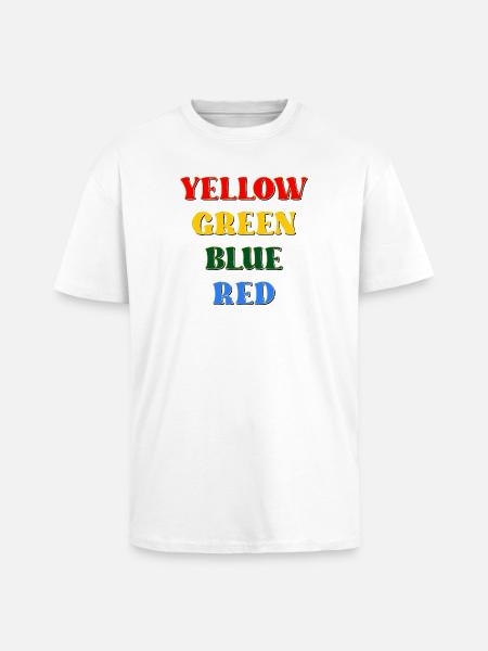 PSYCHOLOGIE TEST - FARBEN - Oversized Heavyweight Unisex T-Shirt - Weiß
