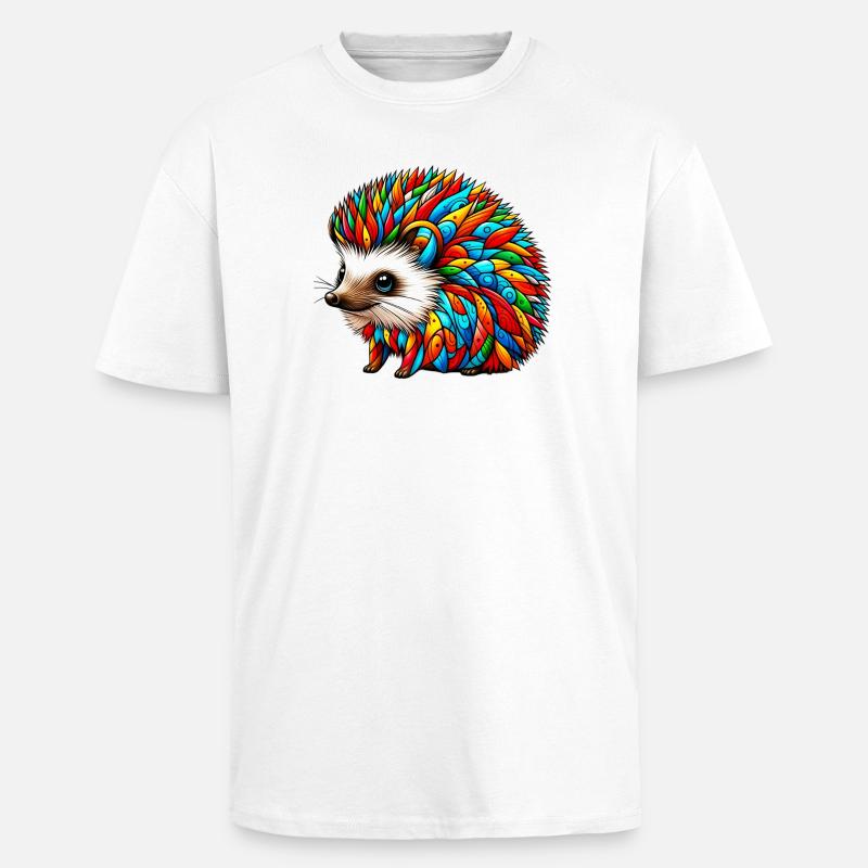 Igel - Oversized Heavyweight Unisex T-Shirt - Weiß