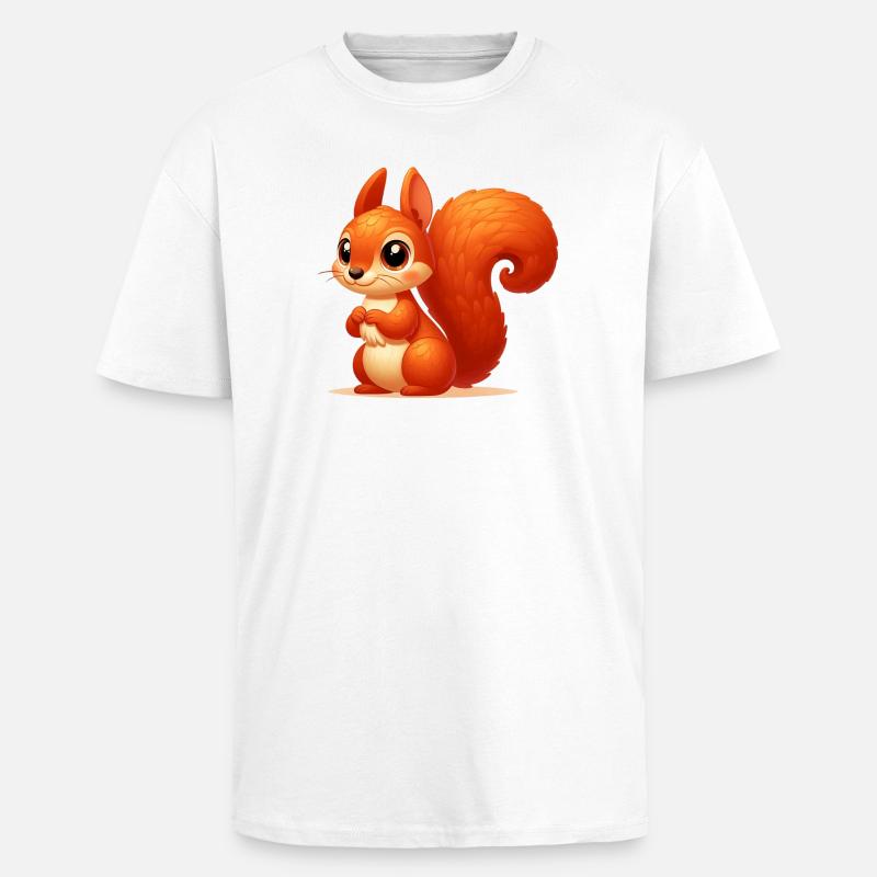Eichhörnchen - Oversized Heavyweight Unisex T-Shirt - Weiß