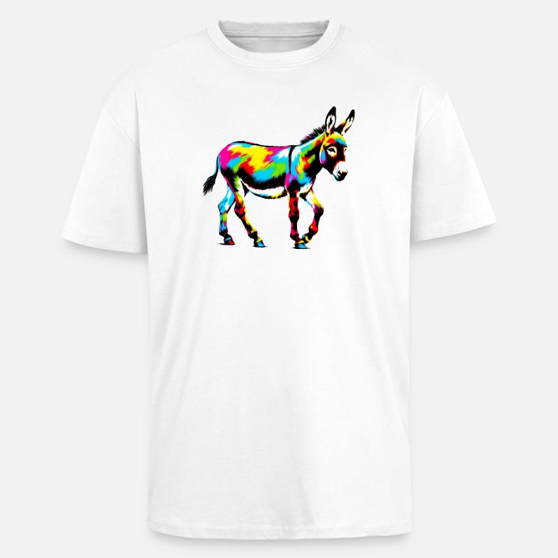 Esel-Maultier - Oversized Heavyweight Unisex T-Shirt - Weiß