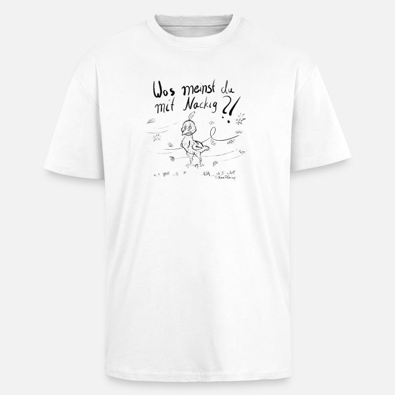 Ein Mausender Vogel im Herbstwind - Oversized Heavyweight Unisex T-Shirt - Weiß