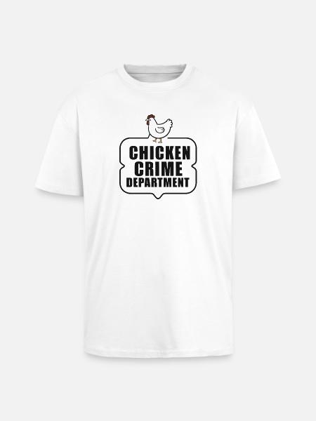 Chicken Crime Department Badge - Oversized Heavyweight Unisex T-Shirt - Weiß