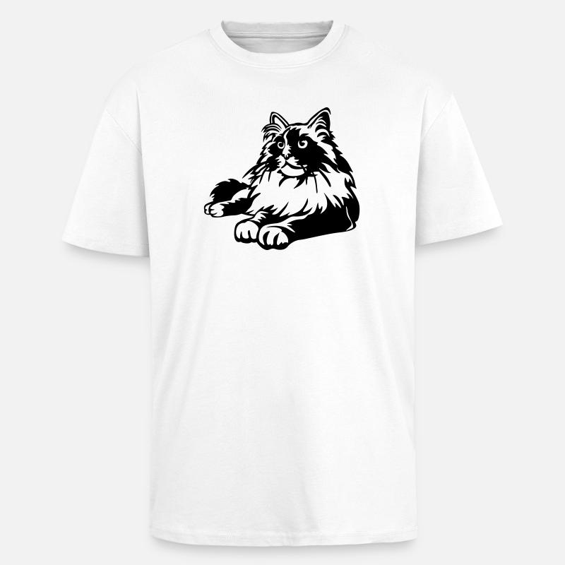 Ragdoll Katze - Oversized Heavyweight Unisex T-Shirt - Weiß