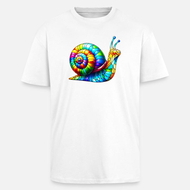 Escargot - T-shirt unisexe oversize épais - blanc