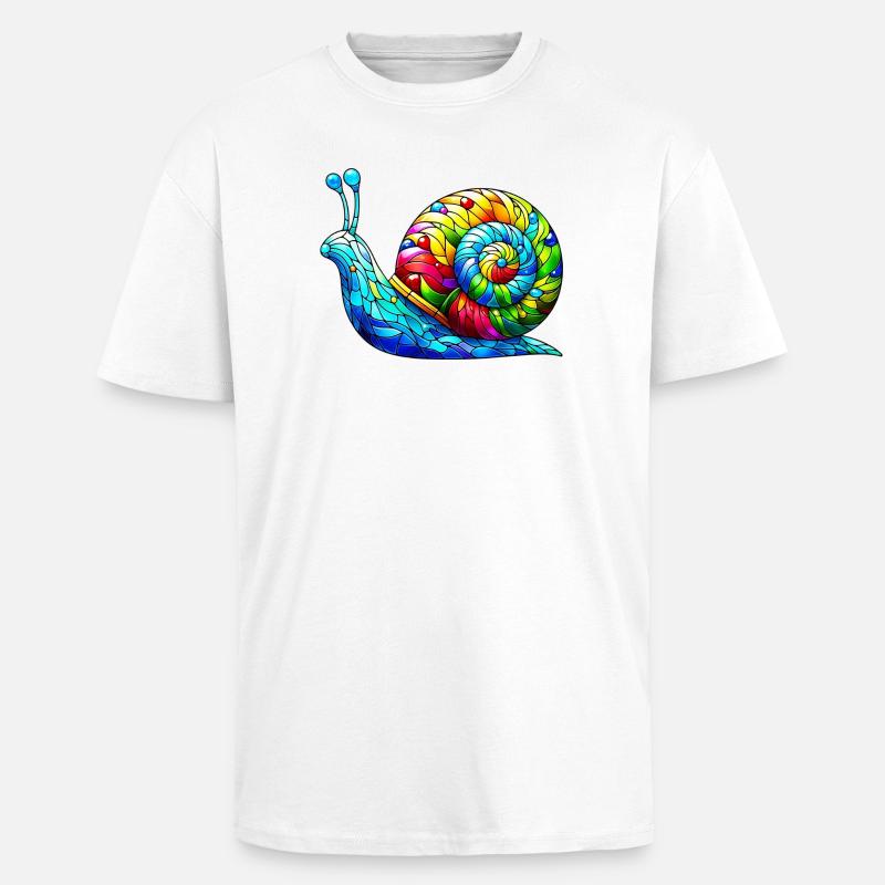 Snail - Unisex Oversized Heavyweight T-shirt - white