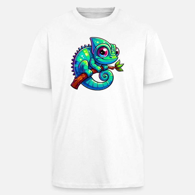 Chamäleon - Oversized Heavyweight Unisex T-Shirt - Weiß