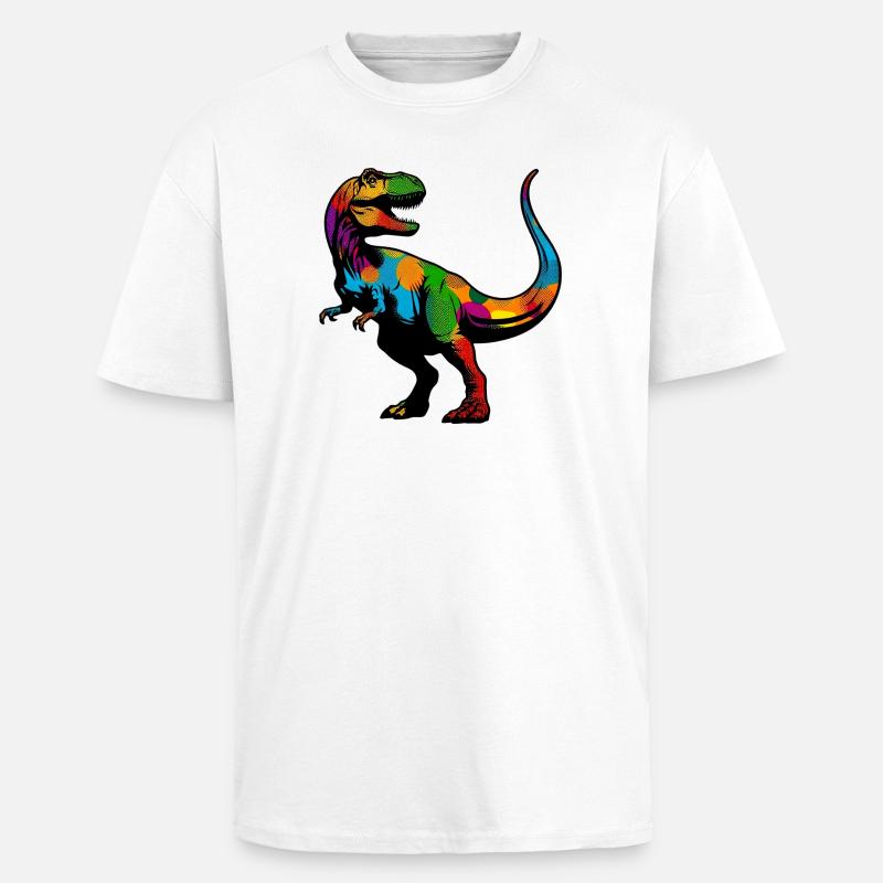 Dinosaurier - Oversized Heavyweight Unisex T-Shirt - Weiß