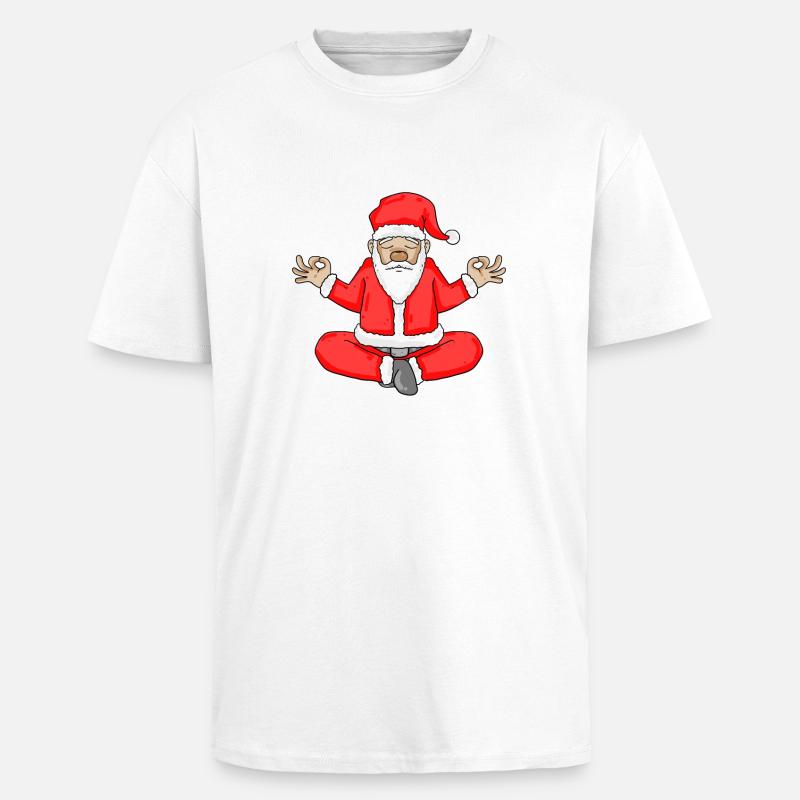 Weihnachtsmann Yoga Geist Körper - Oversized Heavyweight Unisex T-Shirt - Weiß