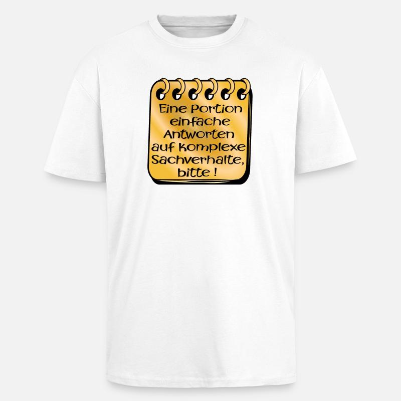 KOMPLEXE SACHVERHALTE - Oversized Heavyweight Unisex T-Shirt - Weiß