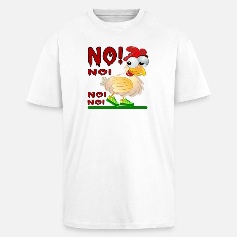 ANTWORT NEIN - HÜHNERSTALL - Oversized Heavyweight Unisex T-Shirt - Weiß