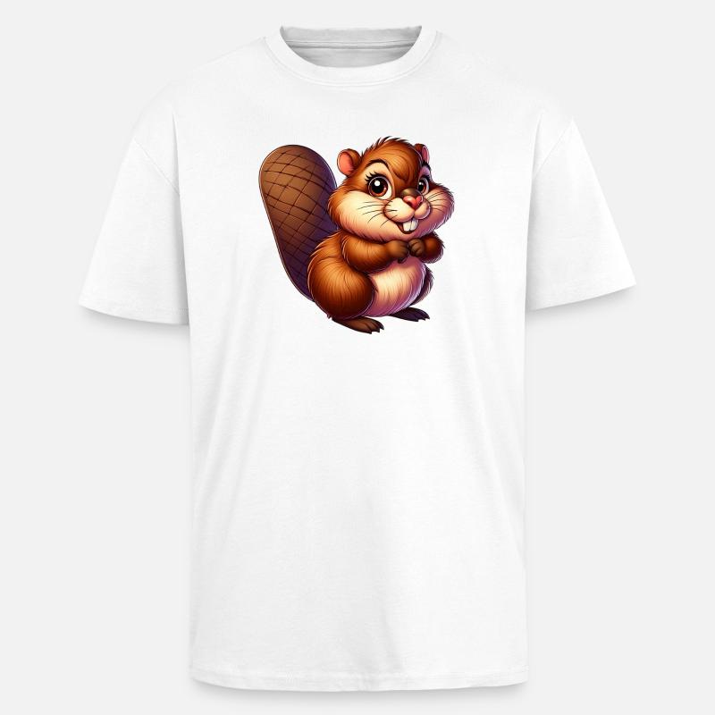 Bieber - Oversized Heavyweight Unisex T-Shirt - Weiß