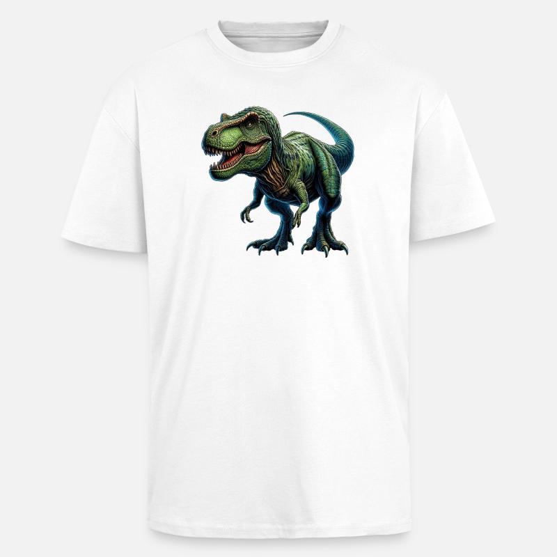 Dinosaur - Unisex Oversized Heavyweight T-shirt - white