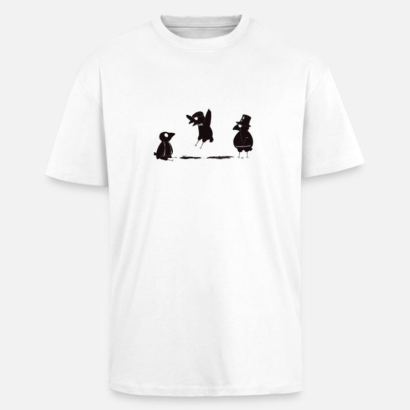 crows before bros - Oversized Heavyweight Unisex T-Shirt - Weiß