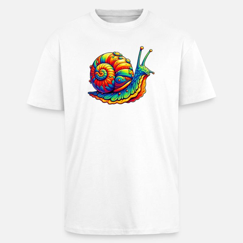 Schnecke - Oversized Heavyweight Unisex T-Shirt - Weiß