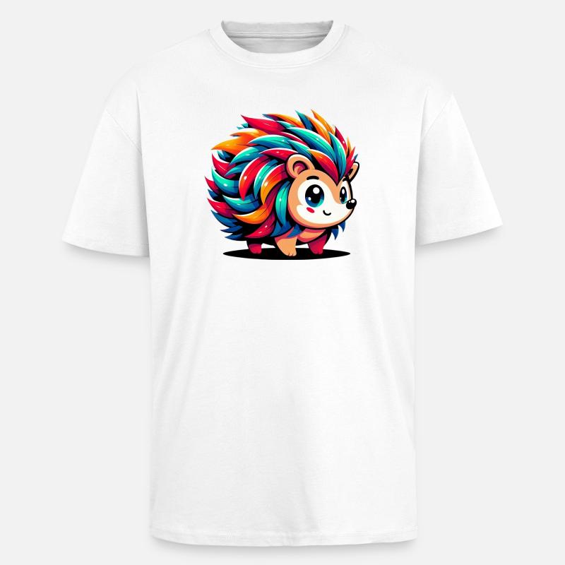 Igel - Oversized Heavyweight Unisex T-Shirt - Weiß