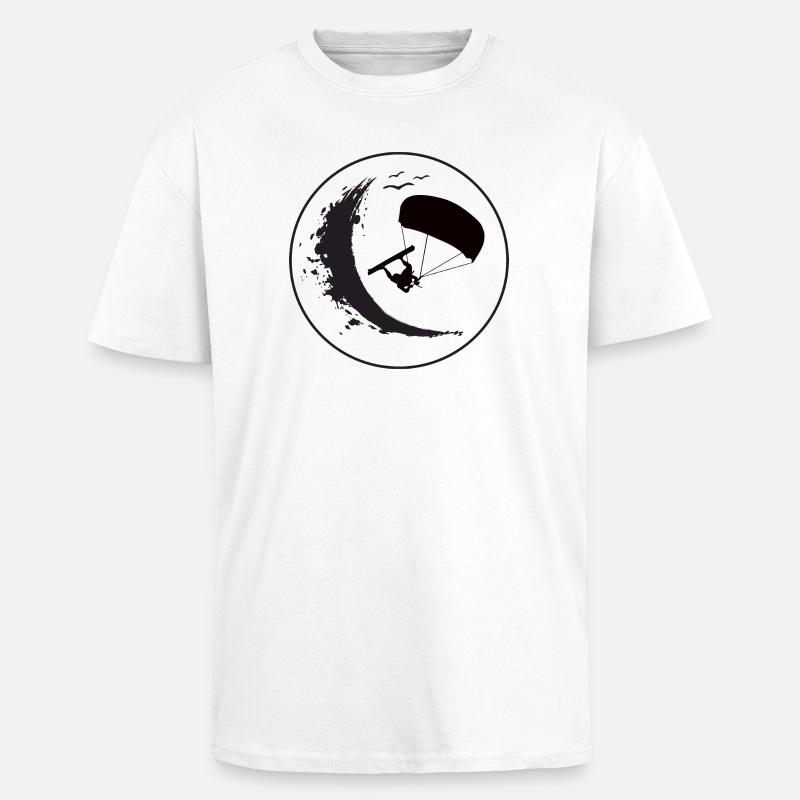 Wave Rider Eclipse - Unisex Oversized Heavyweight T-shirt - white