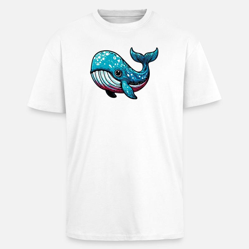 Wal - Oversized Heavyweight Unisex T-Shirt - Weiß