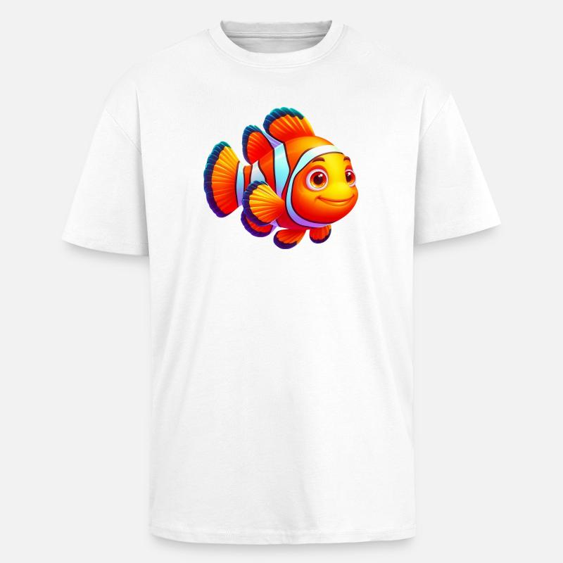 Clownfisch - Oversized Heavyweight Unisex T-Shirt - Weiß