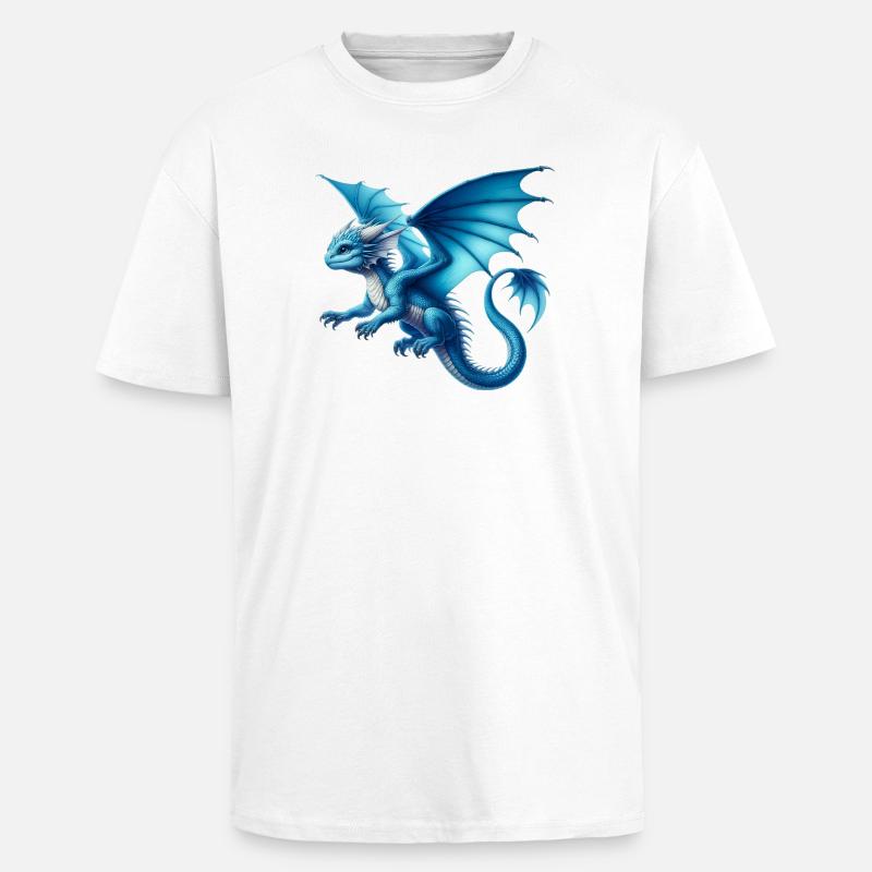 Dragon - Unisex Oversized Heavyweight T-shirt - white
