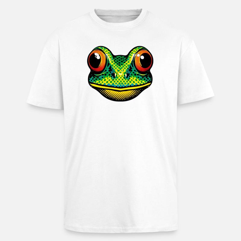 Frosch - Oversized Heavyweight Unisex T-Shirt - Weiß