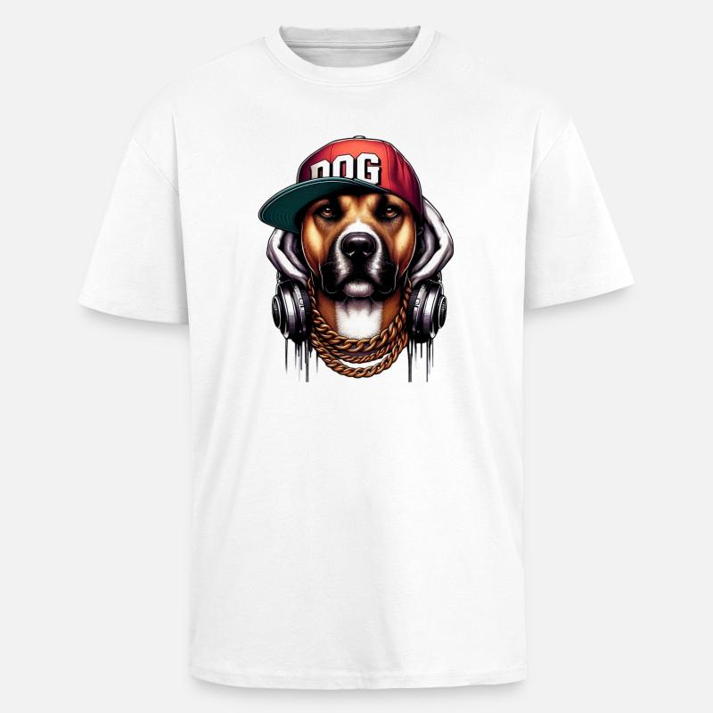 Hund - Oversized Heavyweight Unisex T-Shirt - Weiß