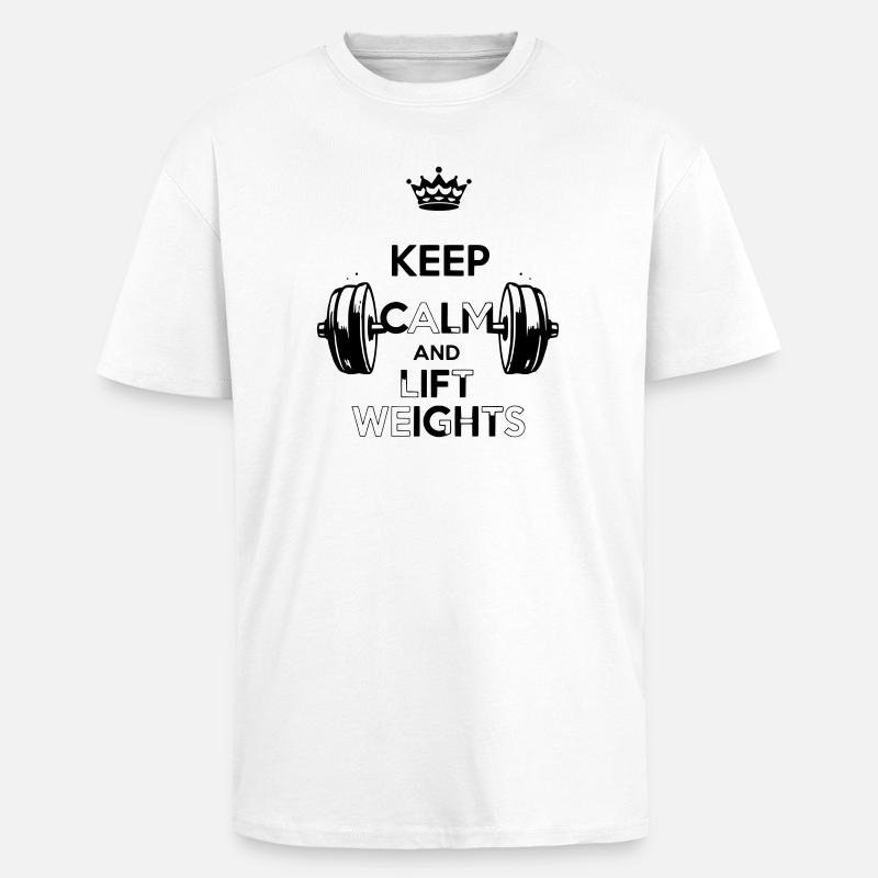 Keep Calm - Unisex Oversized Heavyweight T-shirt - white