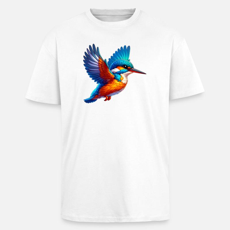 Eisvogel - Oversized Heavyweight Unisex T-Shirt - Weiß