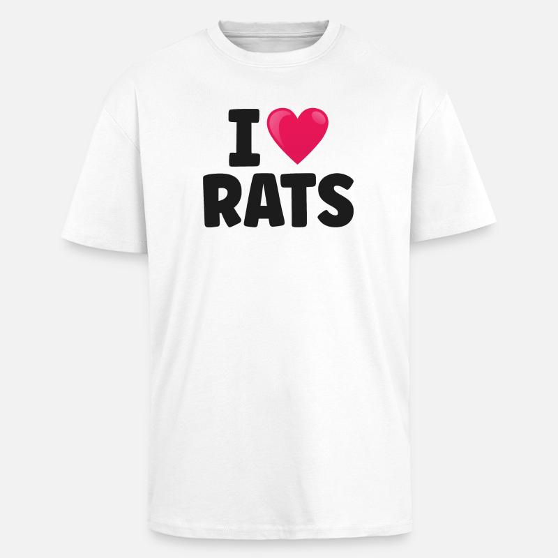 Ratte Ratten - Oversized Heavyweight Unisex T-Shirt - Weiß