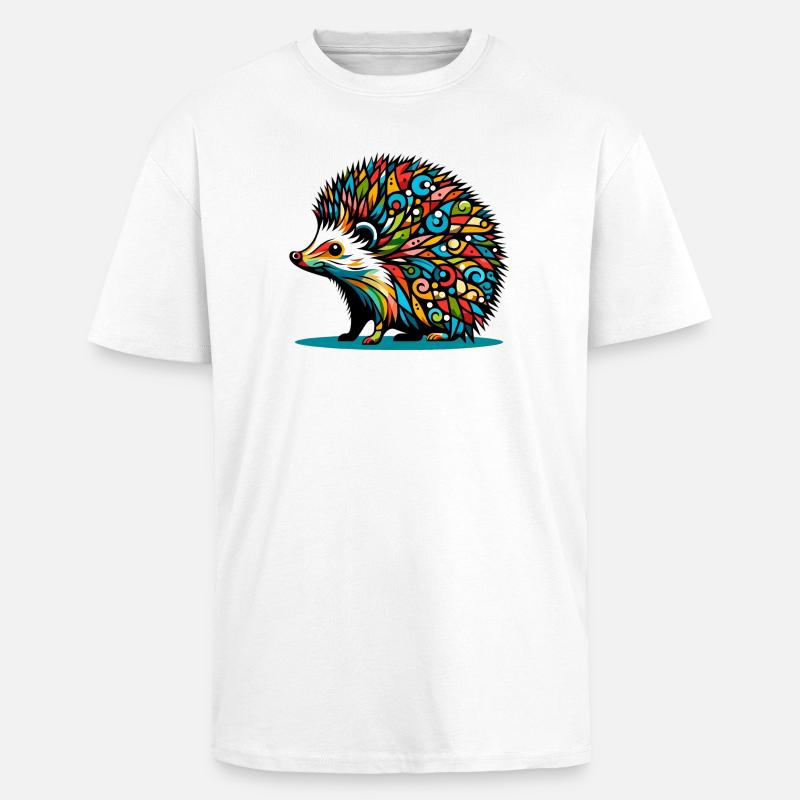 Igel - Oversized Heavyweight Unisex T-Shirt - Weiß