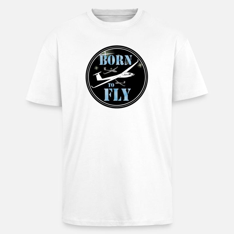 Né pour voler - T-shirt unisexe oversize épais - blanc