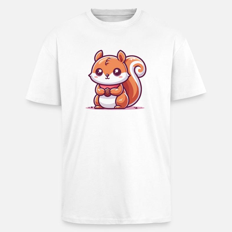 Eichhörnchen mit einem Samen - Oversized Heavyweight Unisex T-Shirt - Weiß