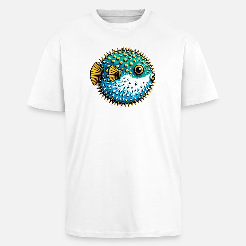 Kugelfisch - Oversized Heavyweight Unisex T-Shirt - Weiß