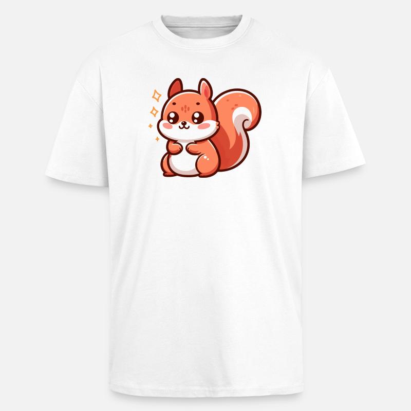 Niedliches kleines Eichhörnchen - Oversized Heavyweight Unisex T-Shirt - Weiß