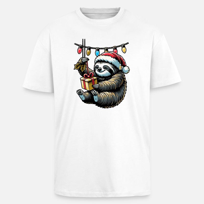 Slowly Christmas! - Oversized Heavyweight Unisex T-Shirt - Weiß