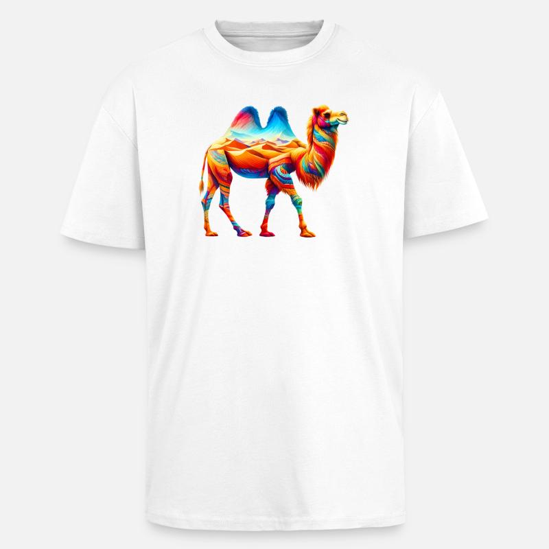 Kamel - Oversized Heavyweight Unisex T-Shirt - Weiß