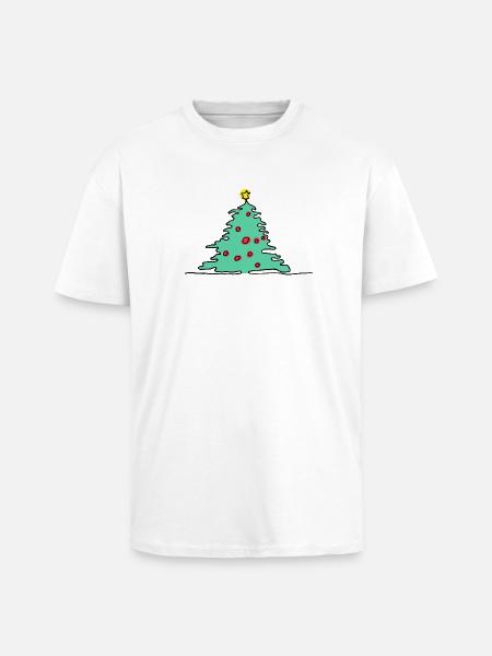 Christmas tree green - Unisex Oversized Heavyweight T-shirt - white