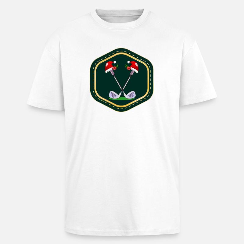 WEIHNACHTSGESCHENKE GOLFSPORT - Oversized Heavyweight Unisex T-Shirt - Weiß