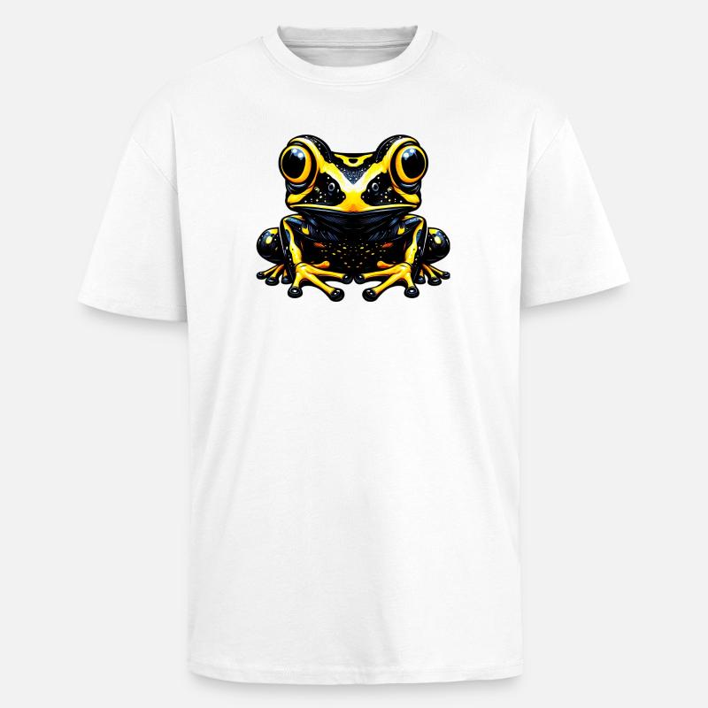 Frosch - Oversized Heavyweight Unisex T-Shirt - Weiß