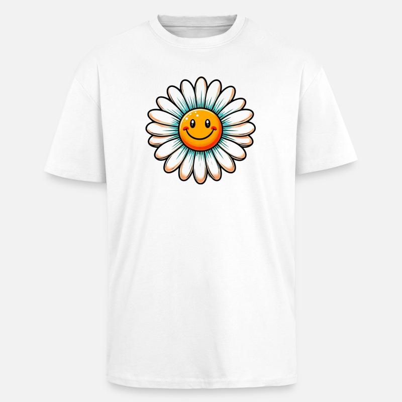 Gänseblümchen - Oversized Heavyweight Unisex T-Shirt - Weiß