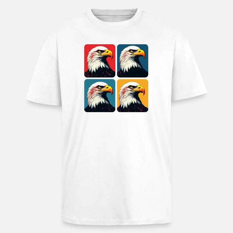 Bald eagle - Unisex Oversized Heavyweight T-shirt - white