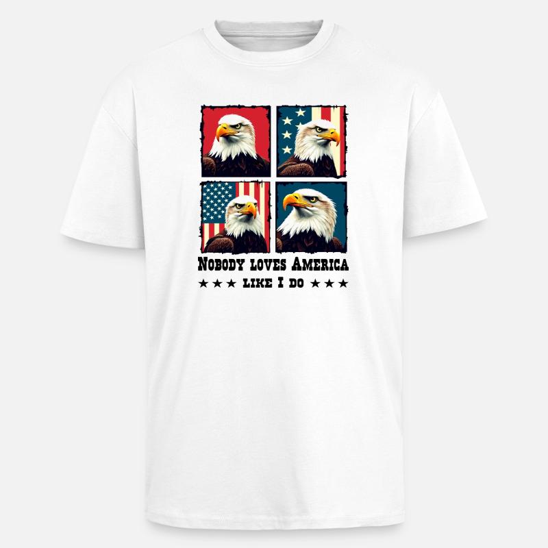 Bald eagle - Unisex Oversized Heavyweight T-shirt - white