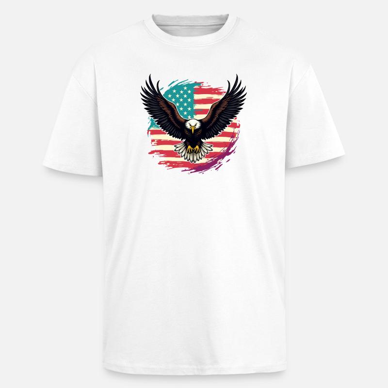 Bald eagle - Unisex Oversized Heavyweight T-shirt - white