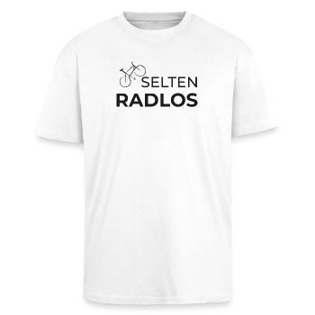 selten radlos radfahren shirt geschenk fahrrad - Oversized Heavyweight Unisex T-Shirt - Weiß - Vorne - Alina (178cm) & Michal (187cm)